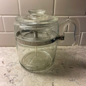 Pyrex glass percolator all original no chips
